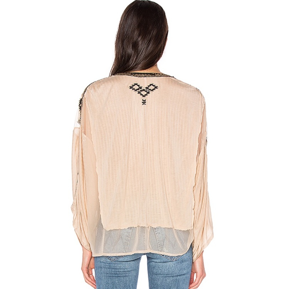 Like New FREE PEOPLE Eden Blouse Cream - Picture 2 of 7